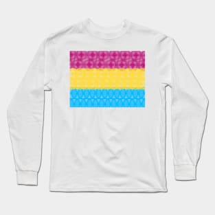 Spirograph Patterned Pansexual Flag Long Sleeve T-Shirt